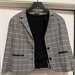 Express Black and White Houndstooth Jacket
